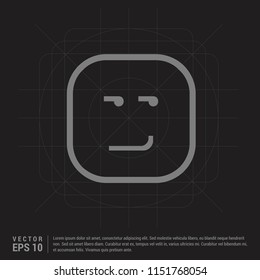 smiley icon Face icon - Black Creative Background - Free vector icon