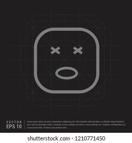 smiley icon, Face icon - Black Creative Background - Free vector icon