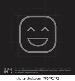 smiley icon, Face icon Black Creative Background