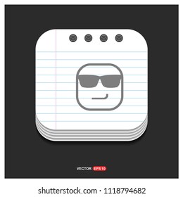 smiley icon, Face icon - Free vector icon
