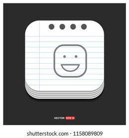 smiley icon, Face icon - Free vector icon
