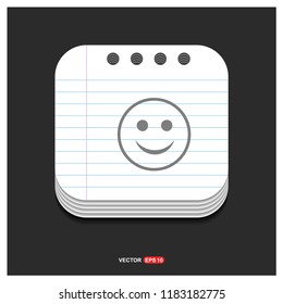 smiley icon, Face icon - Free vector icon