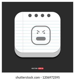 smiley icon, Face icon - Free vector icon
