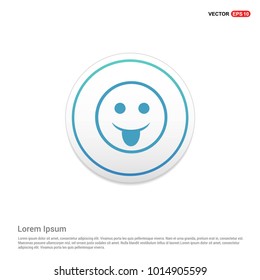 smiley icon, Face icon Hexa White Background icon template