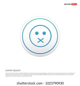 smiley icon, Face icon Hexa White Background icon template