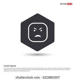 smiley icon, Face icon Hexa White Background icon template