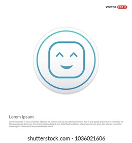 smiley icon, Face icon Hexa White Background icon template