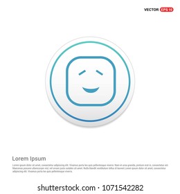 smiley icon, Face icon Hexa White Background icon template