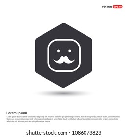 smiley icon, Face icon Hexa White Background icon template
