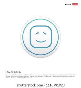 smiley icon, Face icon Hexa White Background icon template - Free vector icon