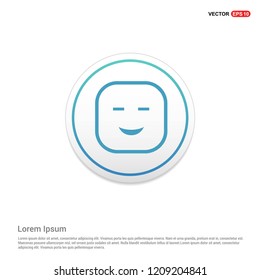 smiley icon, Face icon Hexa White Background icon template - Free vector icon