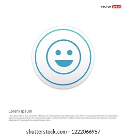 smiley icon, Face icon Hexa White Background icon template - Free vector icon