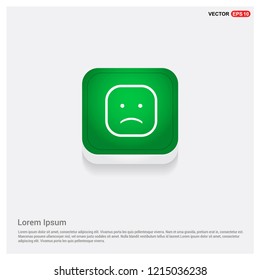 smiley icon, Face iconGreen Web Button - Free vector icon