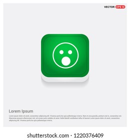 smiley icon, Face iconGreen Web Button - Free vector icon