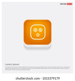 smiley icon, Face icon Orange Abstract Web Button