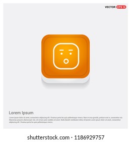 smiley icon, Face icon Orange Abstract Web Button - Free vector icon