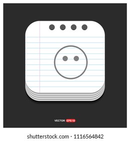 smiley icon, Face icon - vector icon