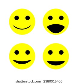 Smiley icon face vector template