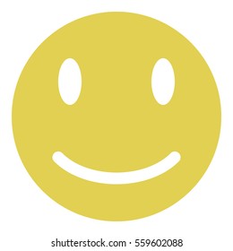 Smiley icon - Flat design, glyph style icon - Yellow