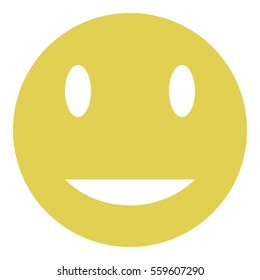 Smiley icon - Flat design, glyph style icon - Yellow