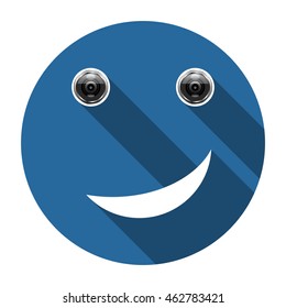 smiley icon flat design style