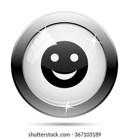 Smiley icon. Internet button on white background. EPS10 vector.
