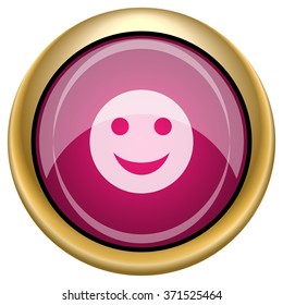 Smiley icon. Internet button on white background. EPS10 vector.
