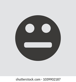 Smiley icon isolated of flat style. Vector illustration.