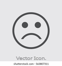 Smiley icon isolated sign symbol and flat style for app, web and digital design. Vector illustration.