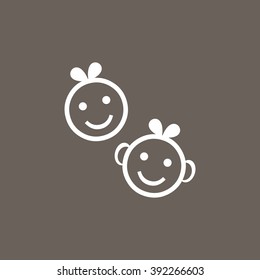 Smiley Icon on Dark Gray Color. Eps-10.