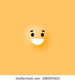 Smiley icon over yellow background