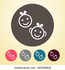 Smiley Icon in round shape. 