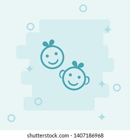 Smiley Icon. Simple icon, blue colored icon illustration.