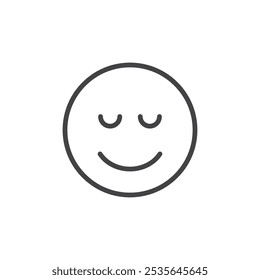 Smiley icon Thin outline art symbol
