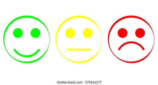 Smiley icon vector. Smiley emoticons icon positive, neutral and negative. Feedback icon.