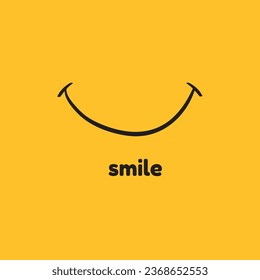 Smiley icon vector graphic design symbol or logo.