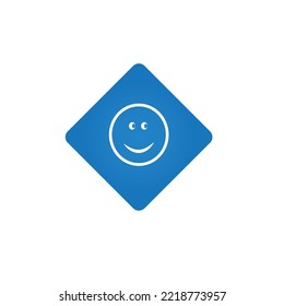 Smiley icon. Vector illustration. means happiness