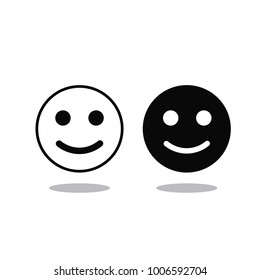 Smiley icon vector isolated on white background. Trendy smiley icon in flat style.Template for app, ui and logo. Icon smiley for your web site. Modern smiley icon, EPS 10
