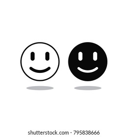 Smiley icon vector isolated on white background. Trendy smiley icon in flat style.Template for app, ui and logo. Icon smiley for your web site. Modern smiley icon, EPS 10