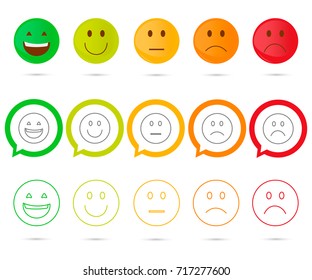 Smiley icons. Different emotions