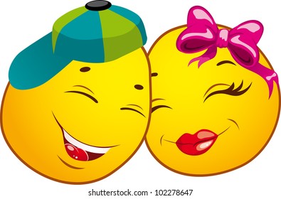 Smiley icons. LOVE