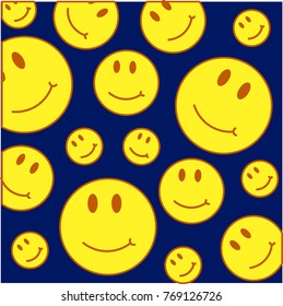 Smiley icons. Vector illustration.