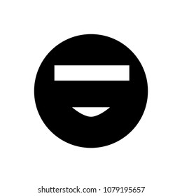 Smiley incognito icon, style of glue on white background