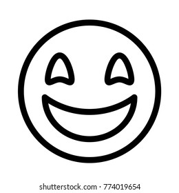   smiley line icon 