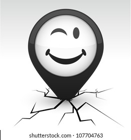 Icono moderno sonriente. Ilustración vectorial.