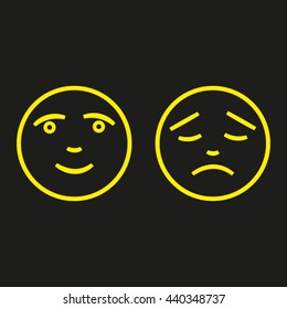 smiley mood people, vector icon