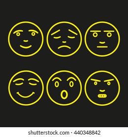 smiley mood people, vector icon