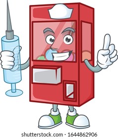 Cartoon-Figur mit Smiley Nurse-Spielzeugverkleidung