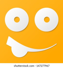 Smiley on orange background