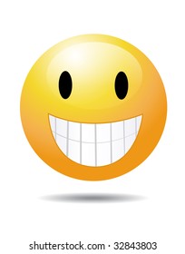 Smiley on white